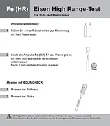 Soell Söll Iron test kit for photometer AQUA-CHECK 2, 10 tests 15633 Guide D’Information