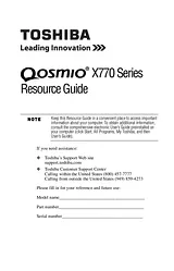 Toshiba x770-bt5g23 Reference Guide