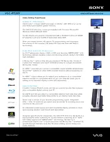 Sony VGC-RT100Y Guia De Especificaciones