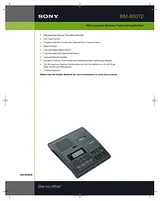 Sony BM-850T2 Guia De Especificação