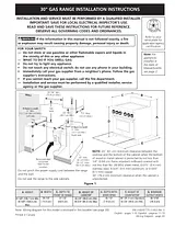 Electrolux E30GF74HPS Installation Instruction
