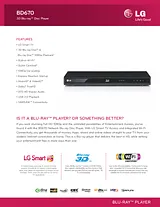 LG BD670 Specification Guide