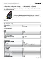 Phoenix Contact Surge protection device TT-SLKK5/ 60DC 2794929 2794929 Data Sheet