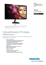 Philips IPS LCD monitor, LED backlight 237E4QSD 237E4QSD/00 Leaflet