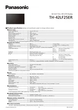 Panasonic TH-47LF25ER Справочник Пользователя