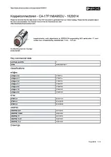 Phoenix Contact CA-17F1N8A95DU Silver 1620014 Data Sheet