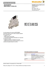 Weidmueller Weidmüller MOS 230VAC / 24VDC 2A 8607720 8607720000 Техническая Спецификация