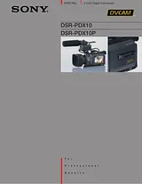 Sony DSR-PDX10 Справочник Пользователя