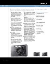 Sony DSC-W300 Specification Guide