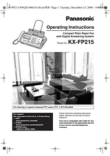 Panasonic KX-FP215 User Manual