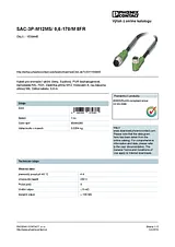 Phoenix Contact Sensor/Actuator cable SAC-3P-M12MS/ 0,6-170/M 8FR 1538445 1538445 Data Sheet