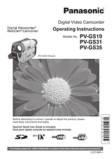Panasonic PV-GS19 User Guide