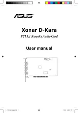 ASUS Xonar D-KARA Справочник Пользователя