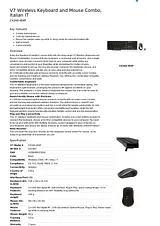 V7 Wireless Keyboard and Mouse Combo, Italian IT CK2A0-4E4P Fascicule