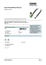 Phoenix Contact Sensor/Actuator cable SAC-5P-M12MR/10,0-PVC B-L 1431636 1431636 Data Sheet