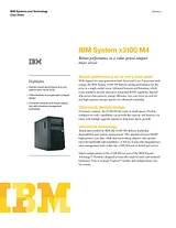 IBM x3100 M4 258242G Data Sheet