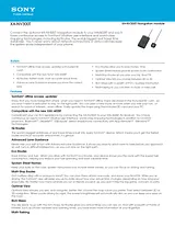 Sony XA-NV300T Guia De Especificação