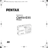 Pentax Optio E85 Quick Setup Guide