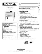 Blodgett 901 double Specification Guide