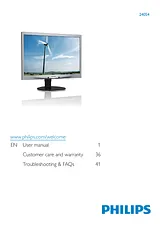 Philips LCD monitor with PowerSensor 240S4LPSB 240S4LPSB/00 User Manual