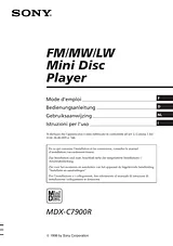 Sony MDX-C7900R Manual Do Utilizador