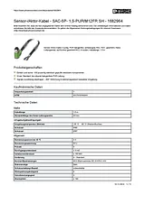 Phoenix Contact Sensor/Actuator cable SAC-5P- 1,5-PUR/M12FR SH 1682964 1682964 데이터 시트