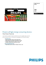 Philips AA Alkaline Battery LR6P12 Leaflet