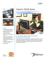 Ergotron DS100 Triple Monitor Desk Stand 33-323-200 Dépliant