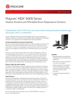 Polycom HDX 6000 7200-29025-106 数据表