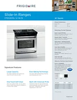 Frigidaire FFES3015LS Specification Guide