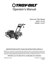 Troy-Bilt E666M-Pony User Manual