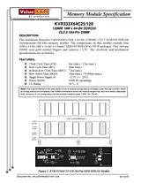 Техническая Спецификация (KVR333X64C25/128)