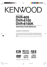 Kenwood dvr-605 Manual De Instruções