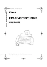 Canon B822 ユーザーズマニュアル