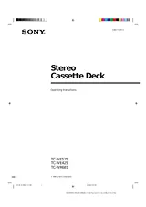 Sony TC-WE425 Manuale Utente