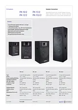 Mc Crypt Passive PA speaker 15 " PA 152/2 500 W 1 pc(s) PA 152/2 데이터 시트