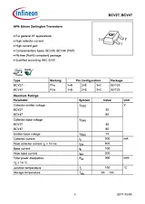 Infineon Technologies N/A BCV 47 NPN Case type SOT 23 I(C) 0 BCV47E6327 Data Sheet