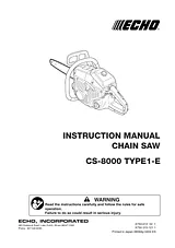 Echo CS-8000 TYPE1-E User Manual