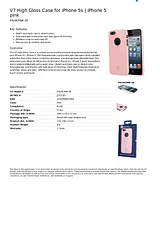V7 High Gloss Case for iPhone 5s | iPhone 5 pink PA19CPNK-2E 产品宣传页