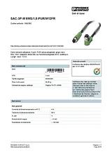 Phoenix Contact Sensor/Actuator cable SAC-3P-M 8MS/1,5-PUR/M12FR 1682362 1682362 Data Sheet
