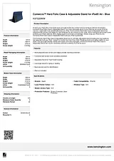 Kensington Comercio™ Hard Folio Case & Adjustable Stand for iPad Air™ & iPad Air™ 2 - Blue K97020WW Dépliant