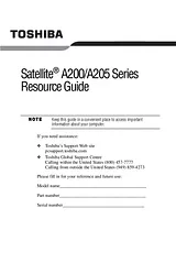 Toshiba A205-S4577 Reference Guide