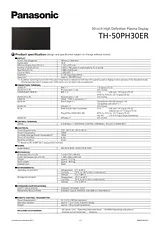 Panasonic TH-50PH30 TH-50PH30ER User Manual