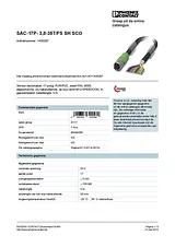 Phoenix Contact Sensor/Actuator cable SAC-17P- 3,0-35T/FS SH SCO 1430297 1430297 데이터 시트
