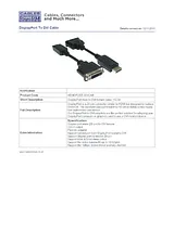 Cables Direct DisplayPort - DVI HDHDPORT-001CAB Merkblatt