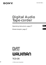 Sony TCD-D8 Справочник Пользователя