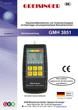 Greisinger MATERIAL-MOISTURE DEVICE GMH 3851 605277 ユーザーズマニュアル