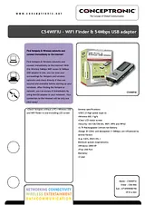 Conceptronic Wi-Fi Finder & 54Mbps USB Adapter C04-066 Folheto