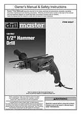 Harbor Freight Tools 1/2 In Variable Speed Reversible Hammer Drill Manual Del Producto