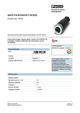 Phoenix Contact Plug-in connector SACC-FS-5CON-PG 7-M SCO 1543032 1543032 Data Sheet